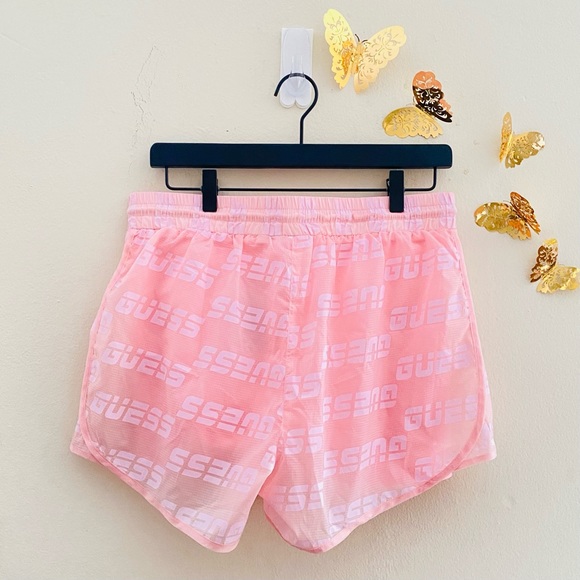 NWT: GUESS | Pink Logo Active Shorts - Picture 4 of 5